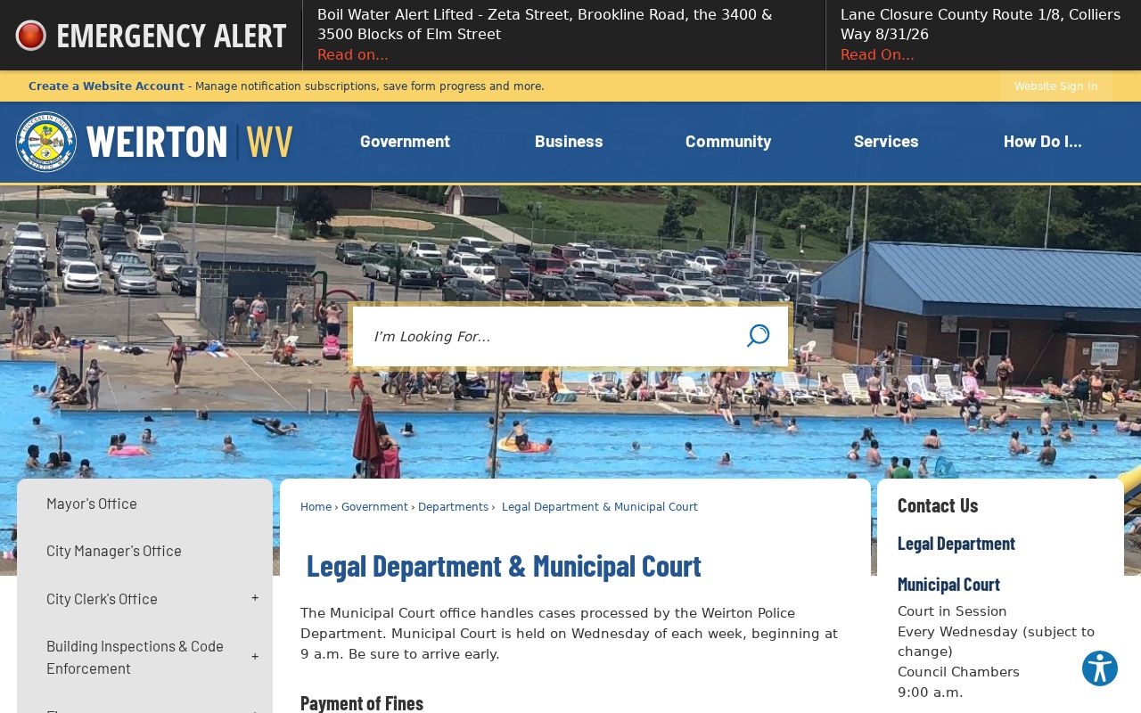 Hancock County Weirton court docket municipal court information