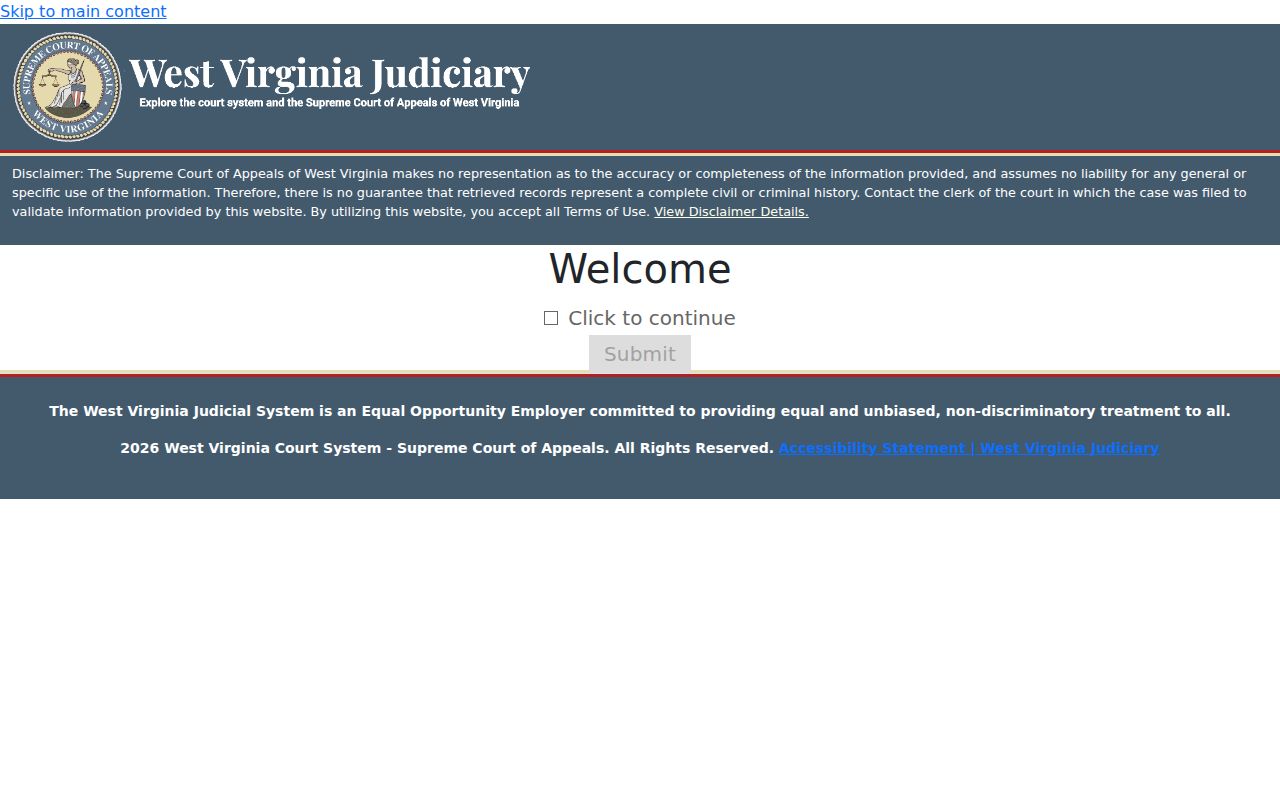Hancock County magistrate court docket MCRSearch screen
